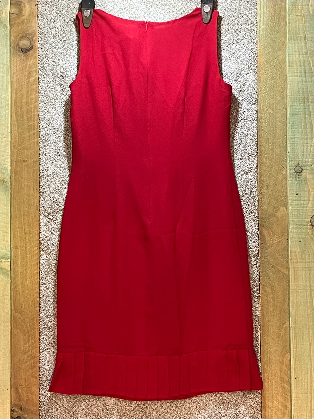 Danny & Nicole Red Sleeveless Pleated-Hem Midi Dress - Picture 7 of 7